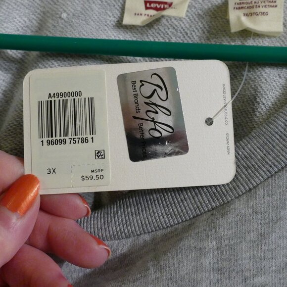 Levi's Graphic Dolman Sleeve Plus Size Sweatshirt - Picture 4 of 6